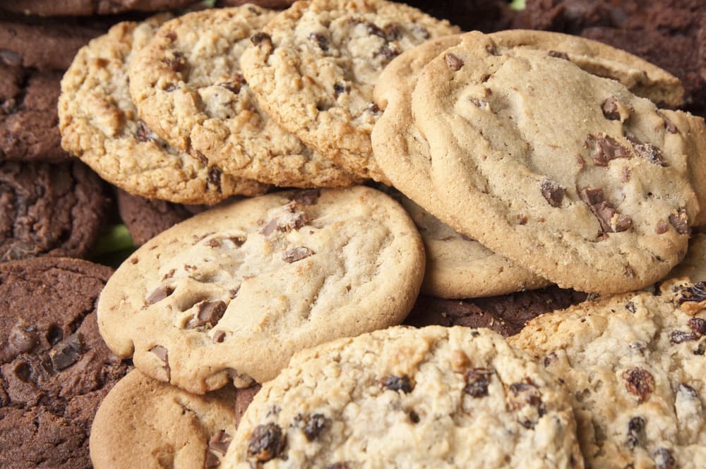 A pile of cookies