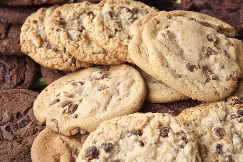A pile of cookies